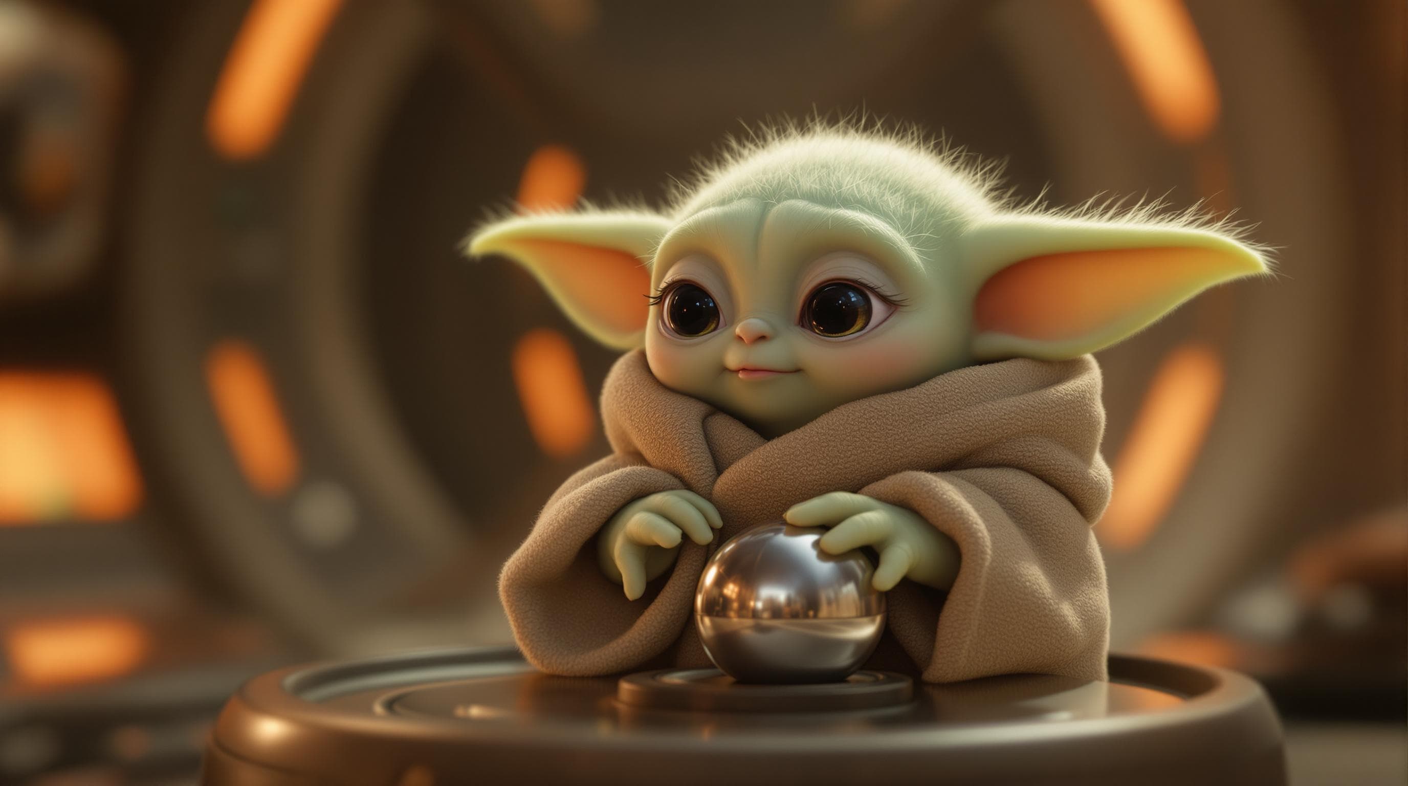 Grogu Knob Play Wallpaper