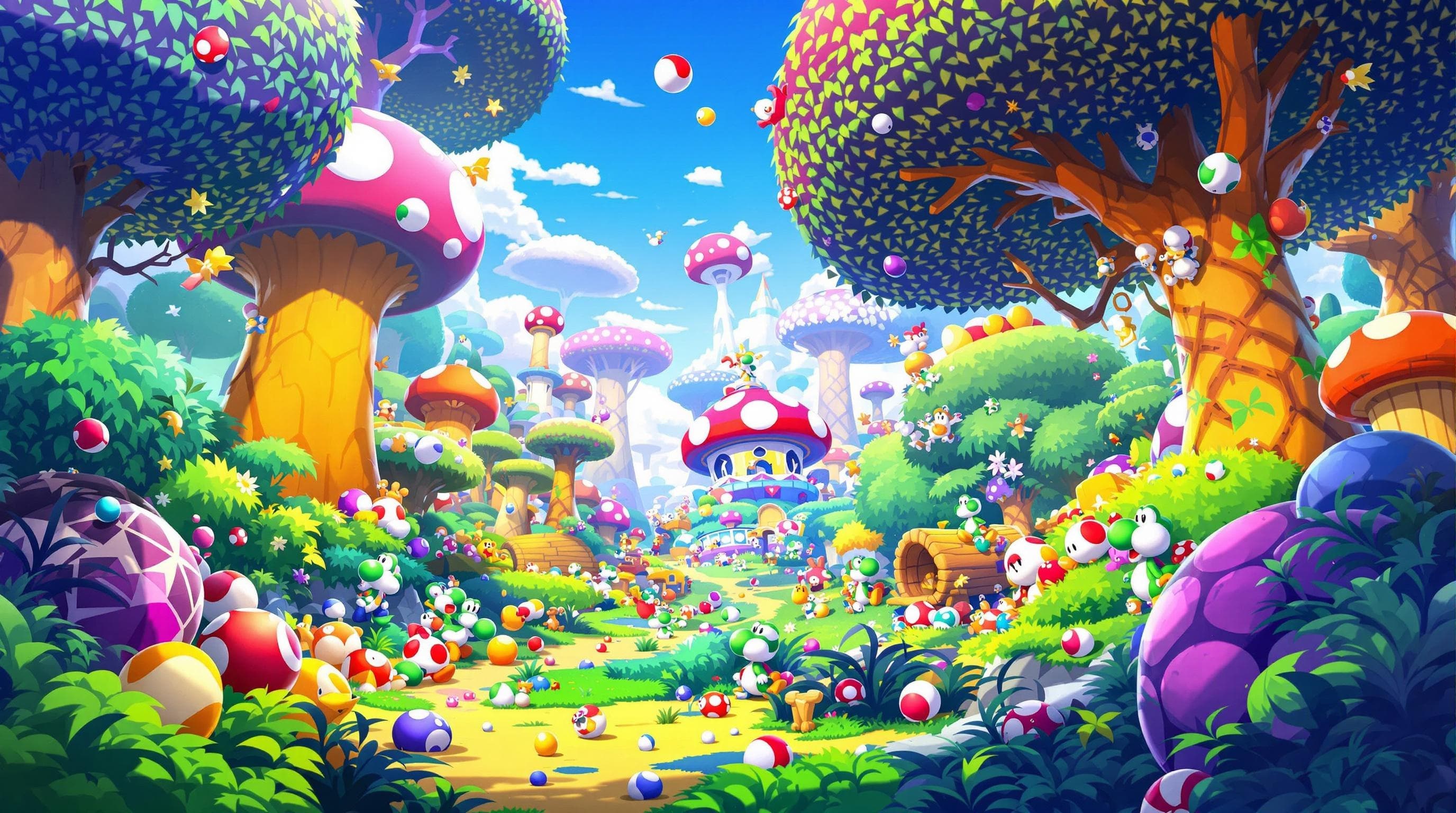 Playful Yoshi Nintendo Art