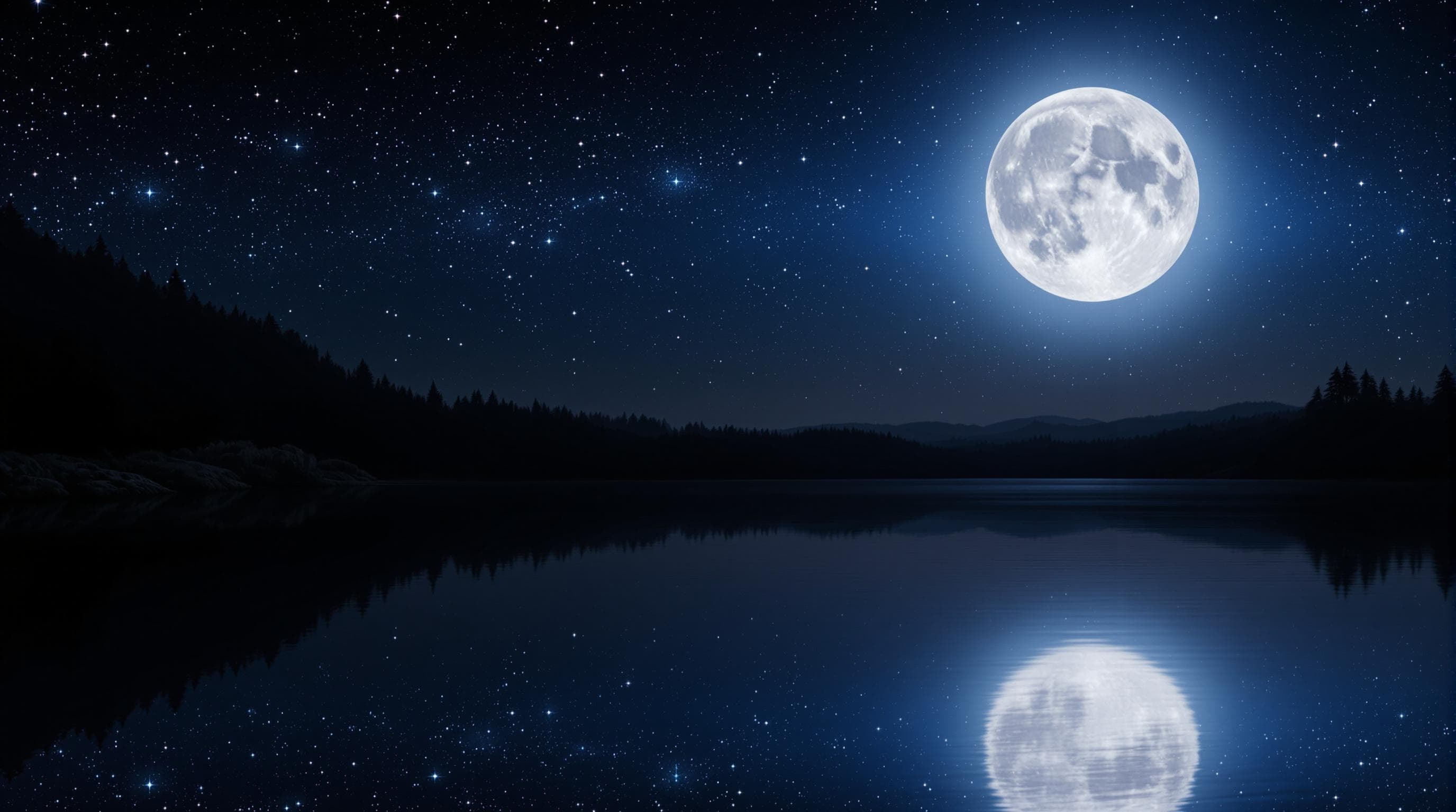 Starlit Sky Mirror Lake