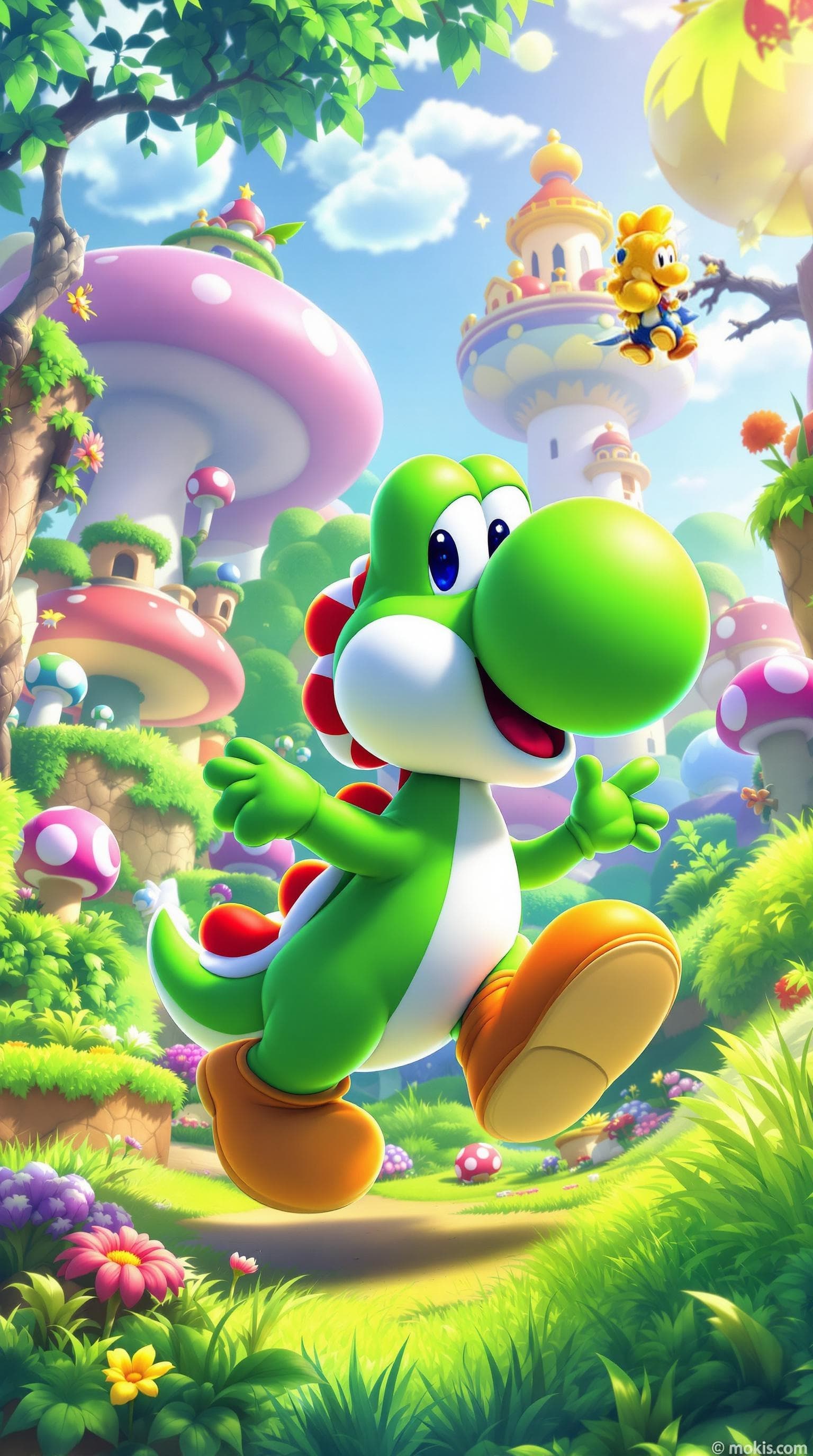 Vibrant Yoshi Wallpaper